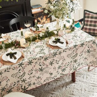 Floral Christmas Tablecloth