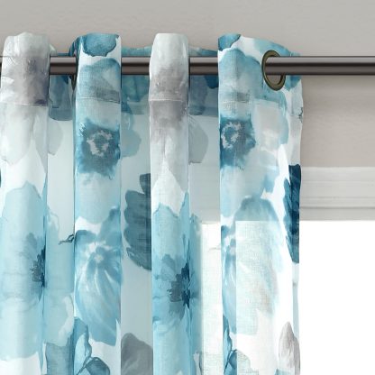 Floral Insulated Grommet 100% Blackout Curtain - Image 3