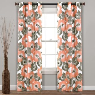 Floral Insulated Grommet Blackout Curtains