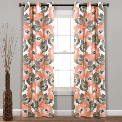 Floral Insulated Grommet Blackout Curtains