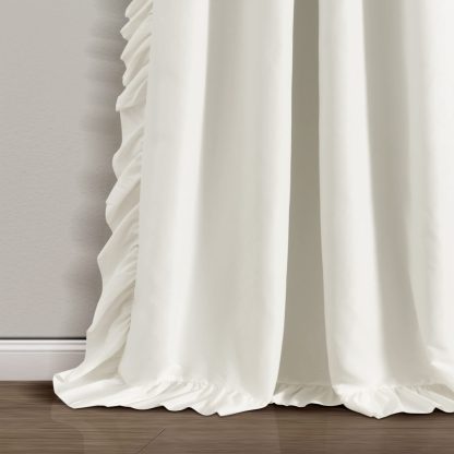Flowing blackout white curtains - Image 3