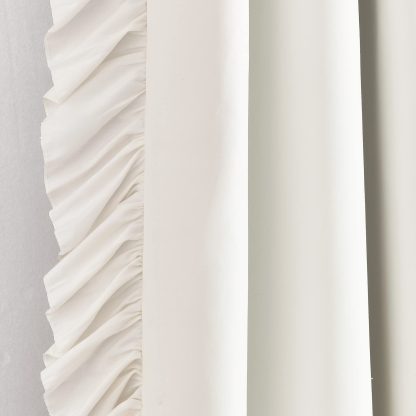 Flowing blackout white curtains - Image 2