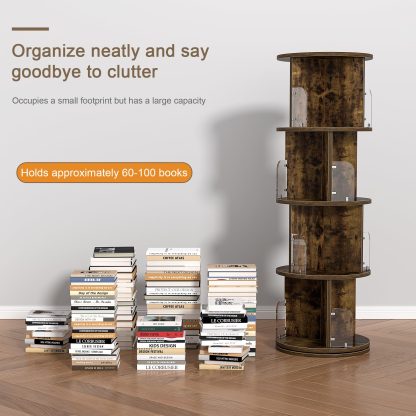Four-story revolving bookshelf tower - Image 4