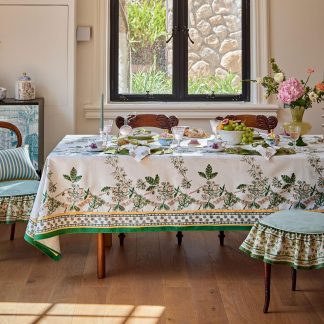 French floral pattern waterproof tablecloth elegant