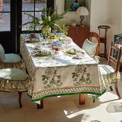 French floral pattern waterproof tablecloth elegant - Image 2