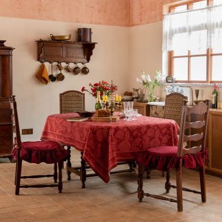 French velvet tablecloth vintage tablecloth
