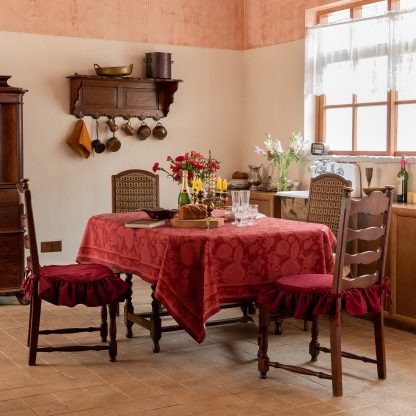 French velvet tablecloth vintage tablecloth
