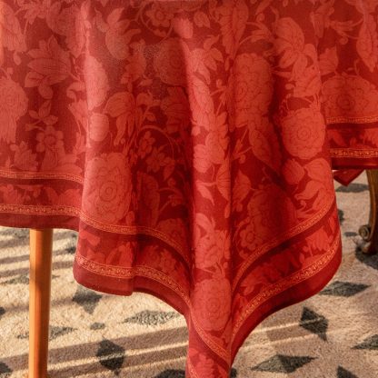French velvet tablecloth vintage tablecloth - Image 6
