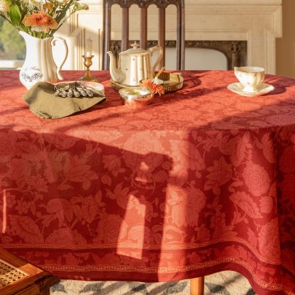 French velvet tablecloth vintage tablecloth - Image 5