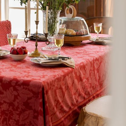French velvet tablecloth vintage tablecloth - Image 3
