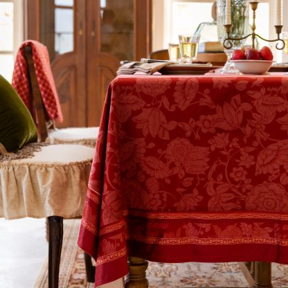 French velvet tablecloth vintage tablecloth - Image 2