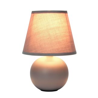 Grey fabric lampshade with matching color