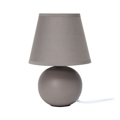 Grey fabric lampshade with matching color - Image 3
