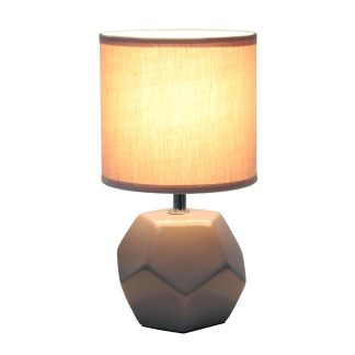 Grey marble mini table lamp
