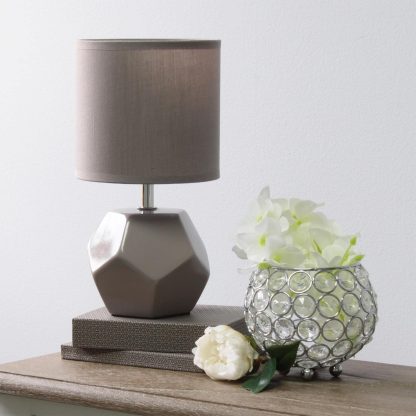 Grey marble mini table lamp - Image 3