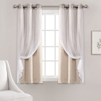 Grommet Neutral Blackout Curtains