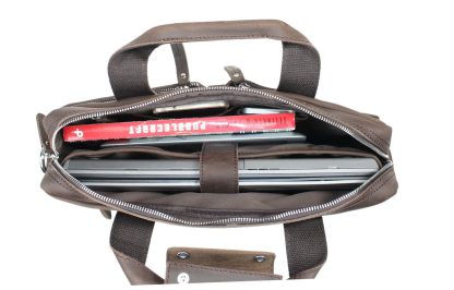 Leather Classic Medium Laptop Bag - Image 4