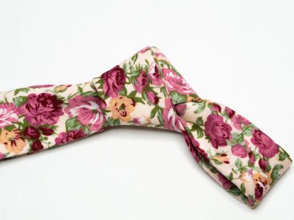 Cream Pink Floral Tie - Image 2