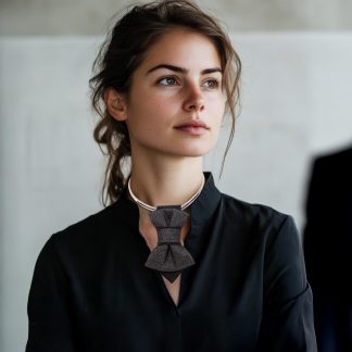Fashionable Silver Women's Tie