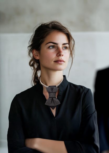 Fashionable Silver Women's Tie