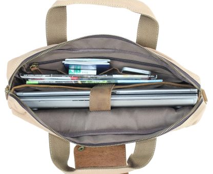 Casual Canvas Laptop Messenger Bag - Image 4