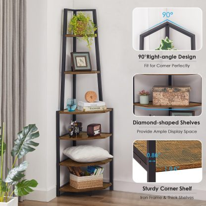 Industrial bookshelf with metal frame - Image 3