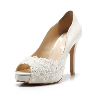 Ivory Pearl Bridal High Heels
