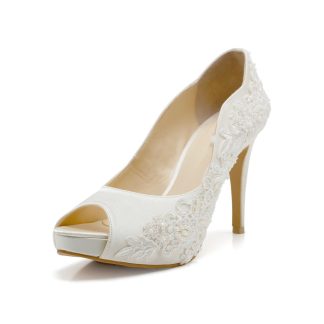 Ivory Pearl Bridal High Heels