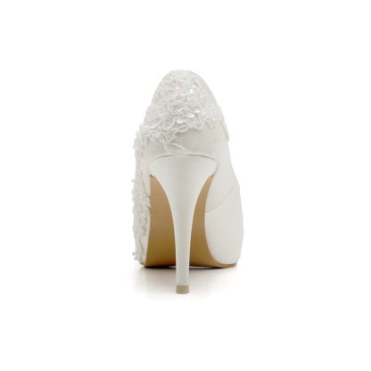 Ivory Pearl Bridal High Heels - Image 4