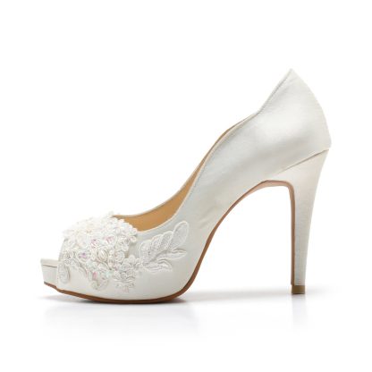 Ivory Pearl Bridal High Heels - Image 5
