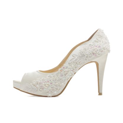 Ivory Pearl Bridal High Heels - Image 5