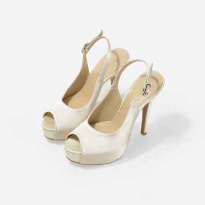 Ivory Satin Wedding Women's High Heels