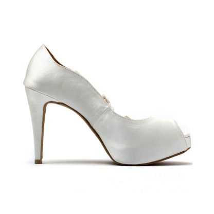 Ivory lace bridal high heels - Image 3