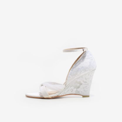 Ivory wedge bridal shoes - Image 2