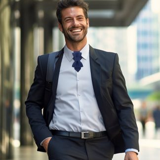 Dark blue stylish elegant bow tie