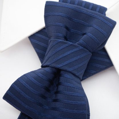 Dark blue stylish elegant bow tie - Image 3