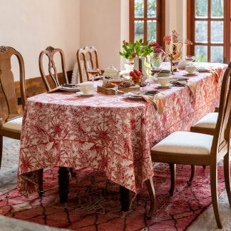Jacquard tablecloth red elegant style tablecloth