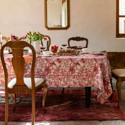 Jacquard tablecloth red elegant style tablecloth - Image 2