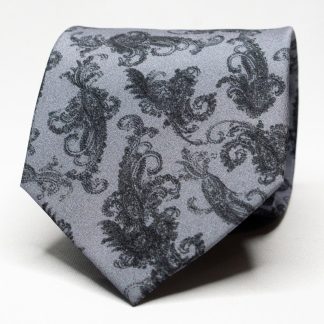 Men's grey patterned tie