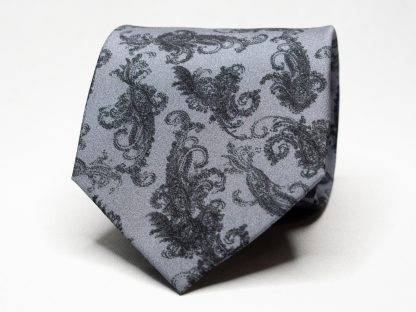 Men's grey patterned tie