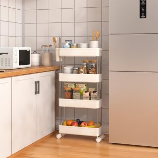 Kitchen Slim Mobile Storage Unit Organizer