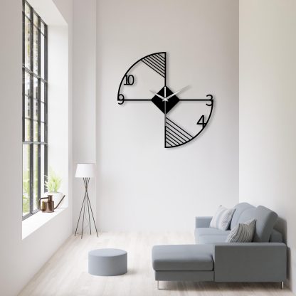 Large Metal Geometric Clock - Image 2