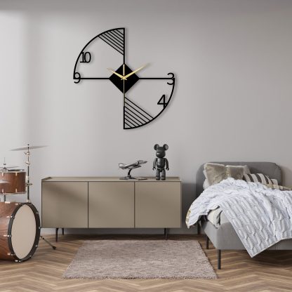 Large Metal Geometric Clock - Image 3
