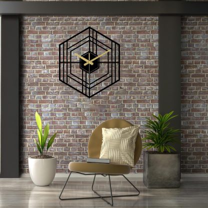 Large Sleek Black Wall Clock - Image 4