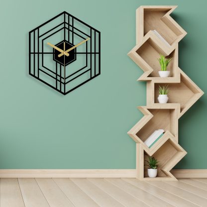 Large Sleek Black Wall Clock - Image 3