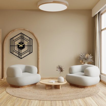 Large Sleek Black Wall Clock - Image 2