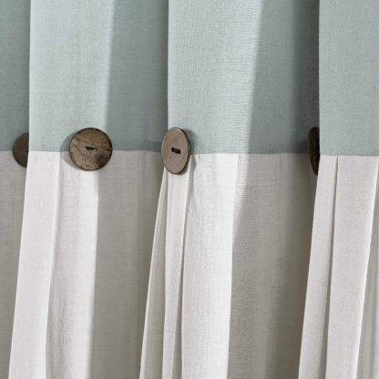 Linen Button 100% Lined Blackout Curtains - Image 4