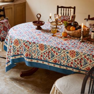 Linen Tablecloth Floral Tarp Tablecloth