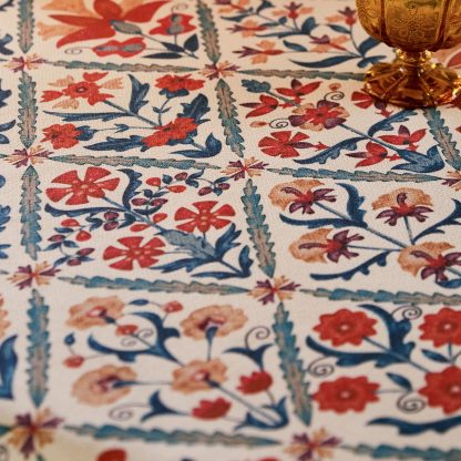Linen Tablecloth Floral Tarp Tablecloth - Image 6