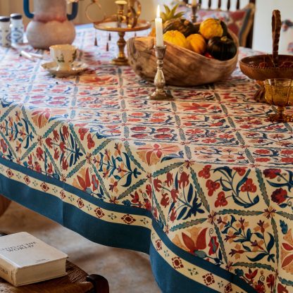 Linen Tablecloth Floral Tarp Tablecloth - Image 5
